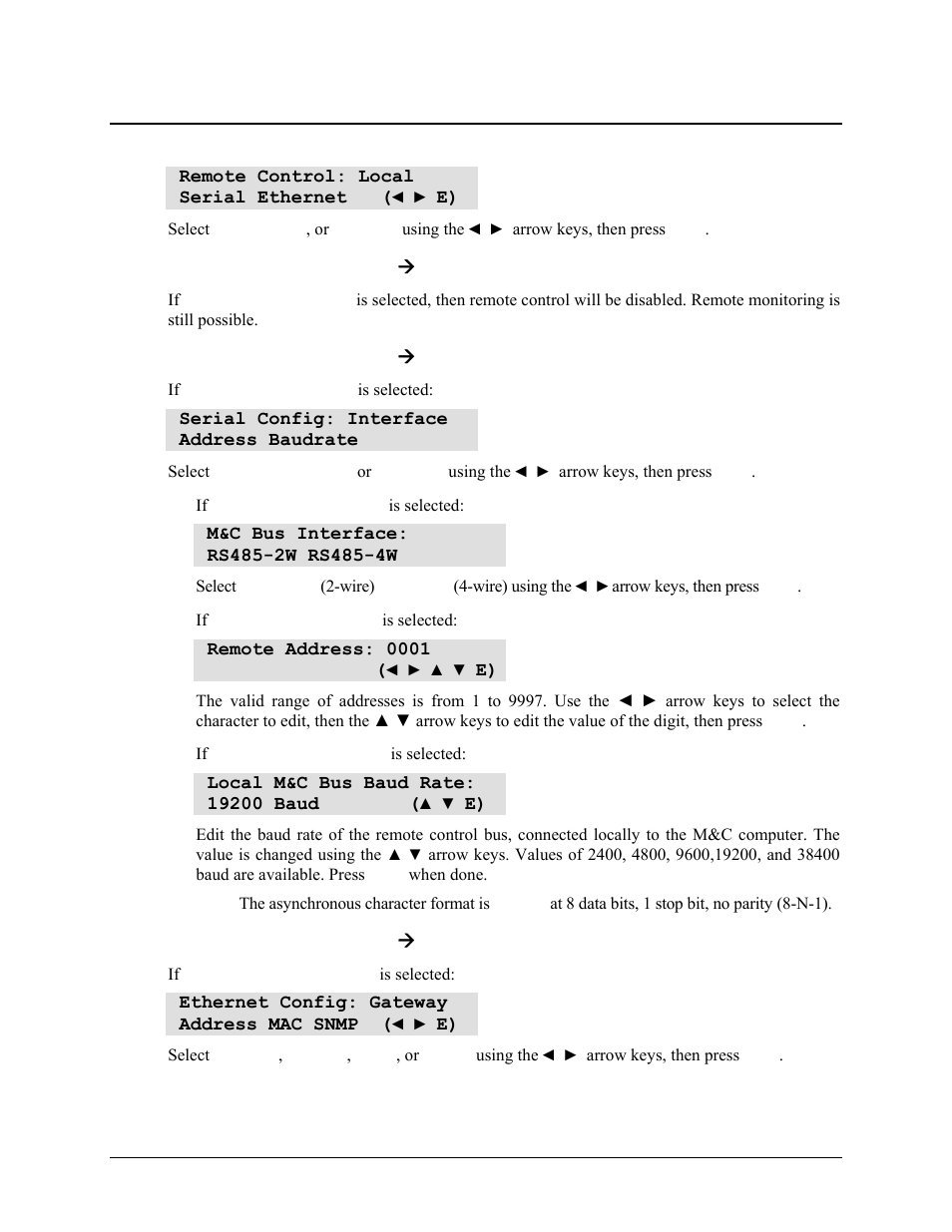 1 config: remote (remote control) | Comtech EF Data MBT-5003 User Manual | Page 47 / 98