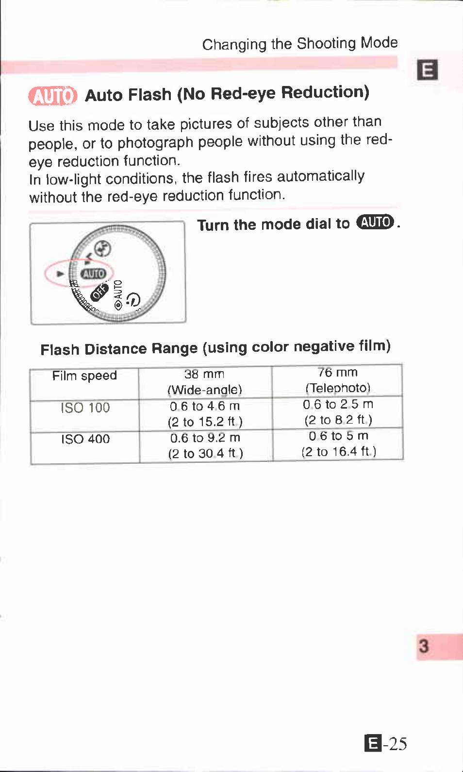 Qhi?) auto flash (no red-eye reduction) | Canon ZOOM76 User Manual | Page 23 / 40