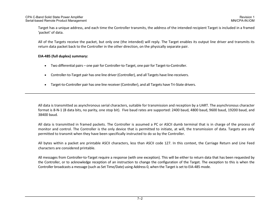 3 basic protocol | Comtech EF Data CPA User Manual | Page 102 / 138