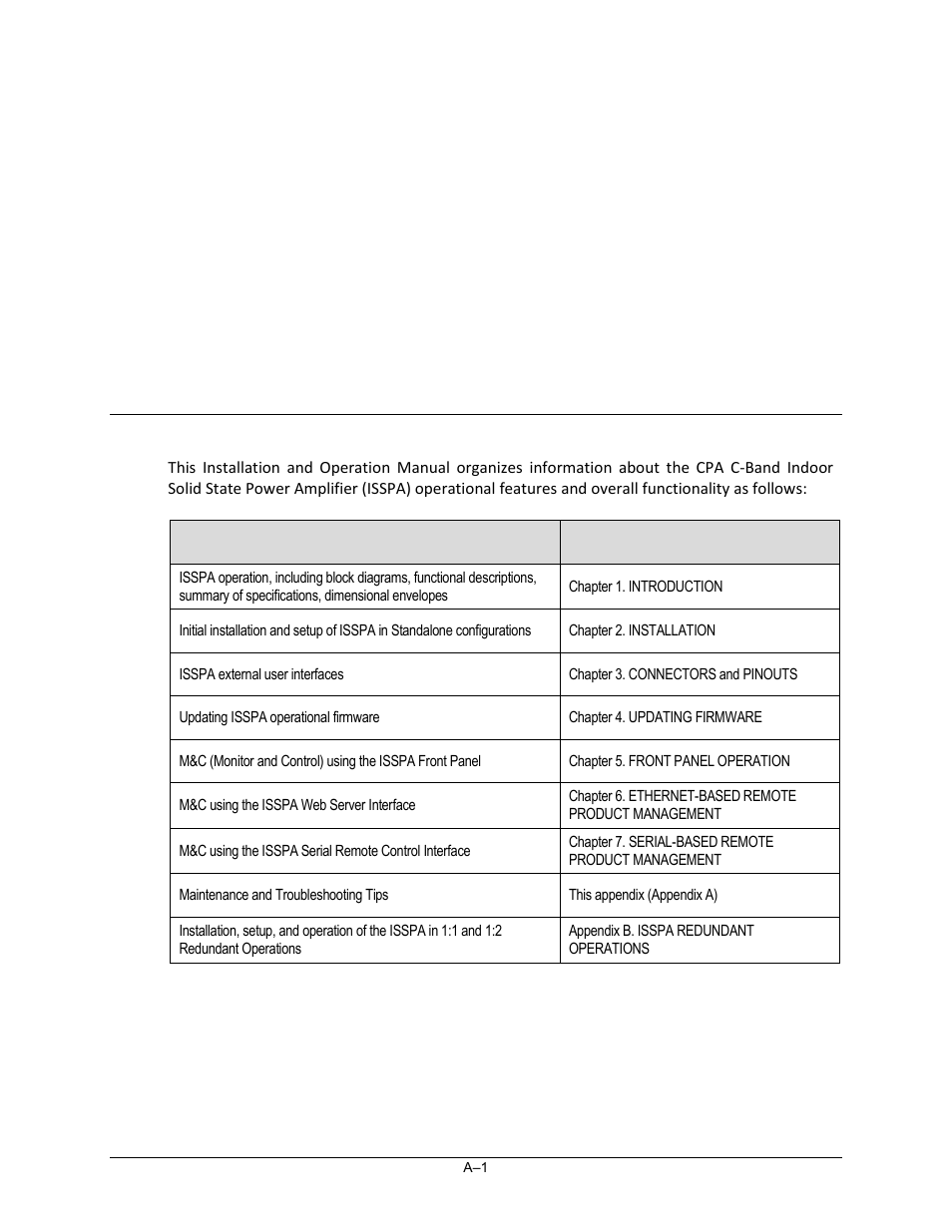 Appendix a. maintenance and troubleshooting, A.1 introduction, Appendix a. maintenance | Troubleshooting | Comtech EF Data CPA User Manual | Page 117 / 138