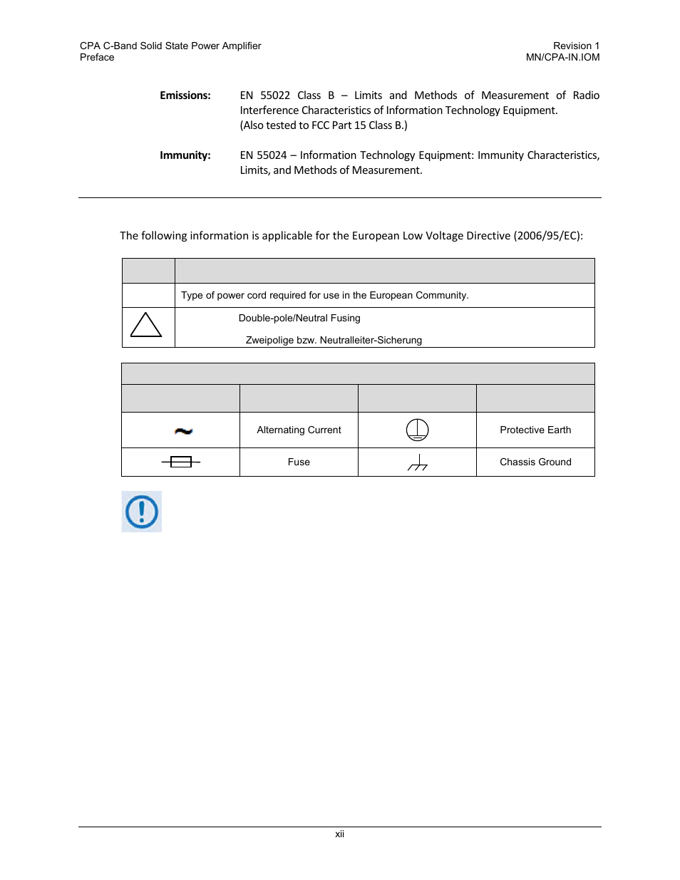 European low voltage directive (lvd) | Comtech EF Data CPA User Manual | Page 14 / 138