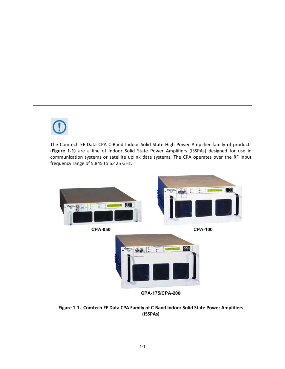 Chapter 1. introduction, 1 introduction | Comtech EF Data CPA User Manual | Page 19 / 138