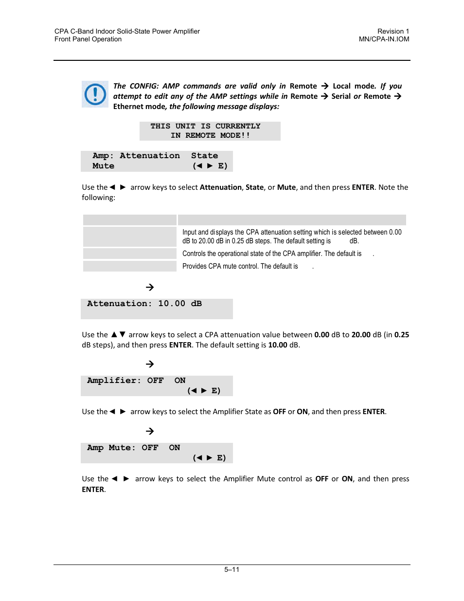 2 config: amp | Comtech EF Data CPA User Manual | Page 67 / 138