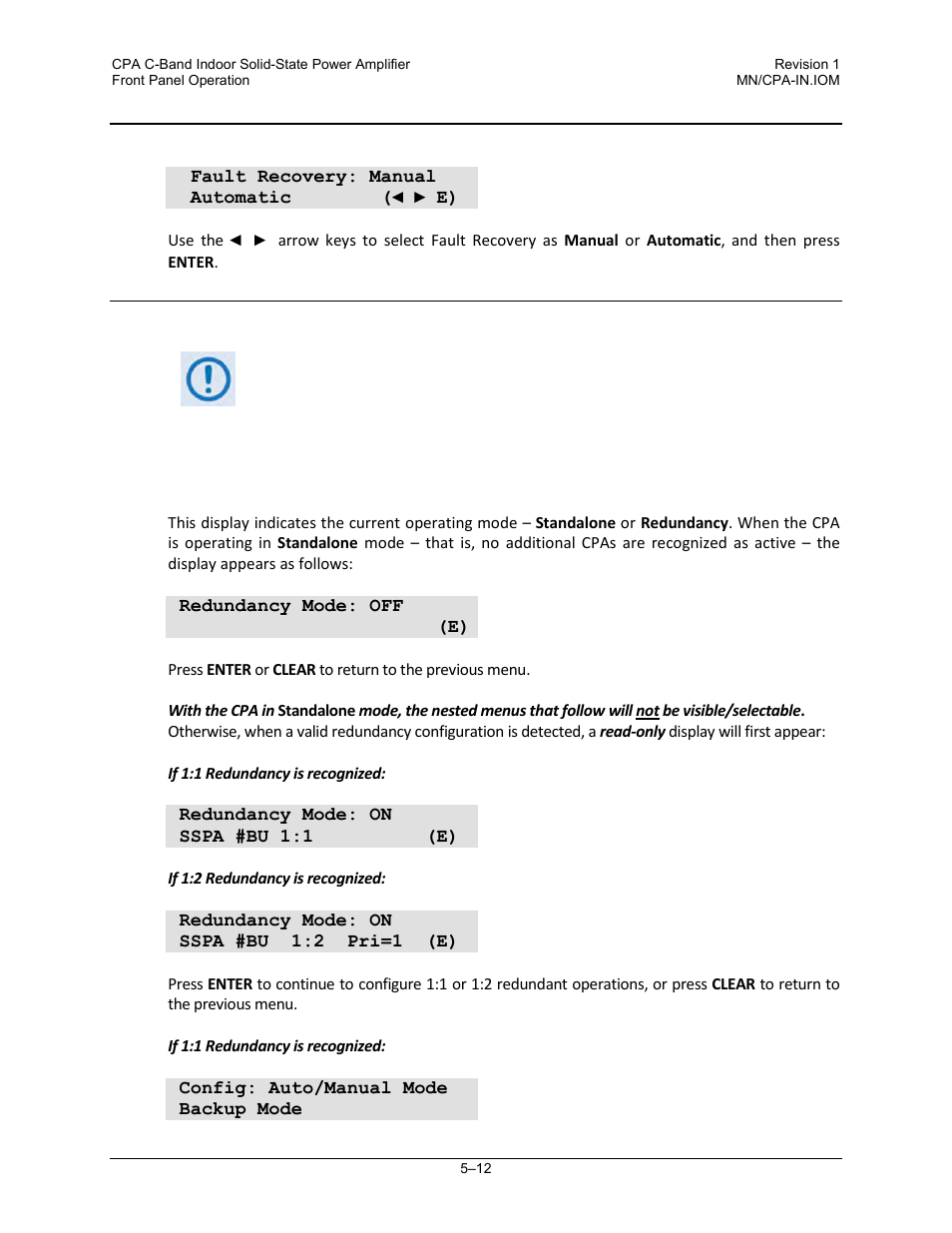 3 config: fltrec (fault recovery) menu branches, 4 config: redundancy menu branches | Comtech EF Data CPA User Manual | Page 68 / 138