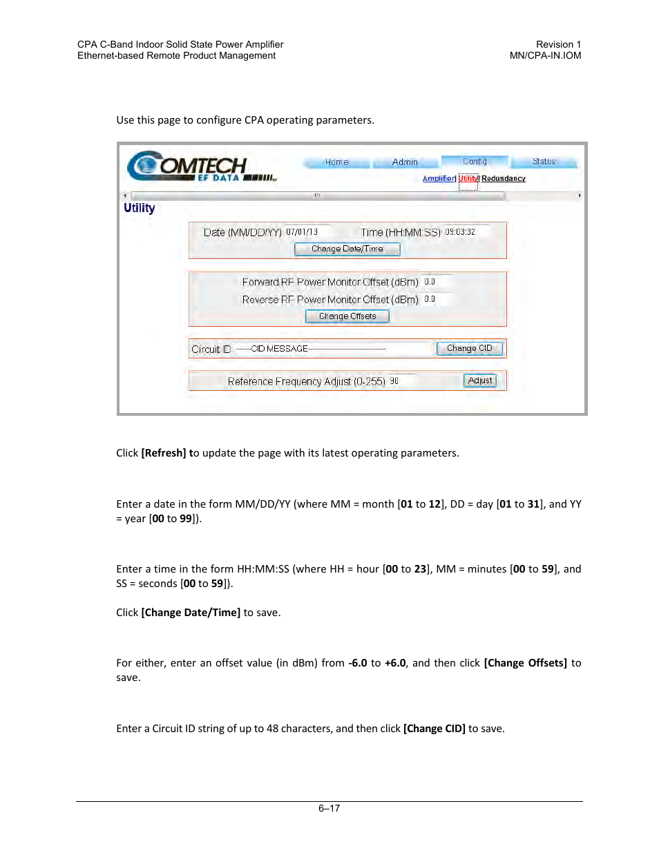 2 config | utility | Comtech EF Data CPA User Manual | Page 93 / 138