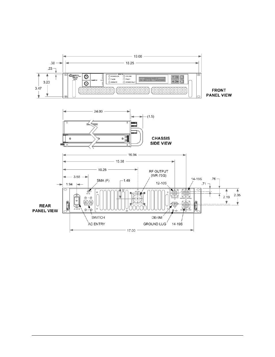 5 dimensional envelopes | Comtech EF Data KPA User Manual | Page 27 / 128