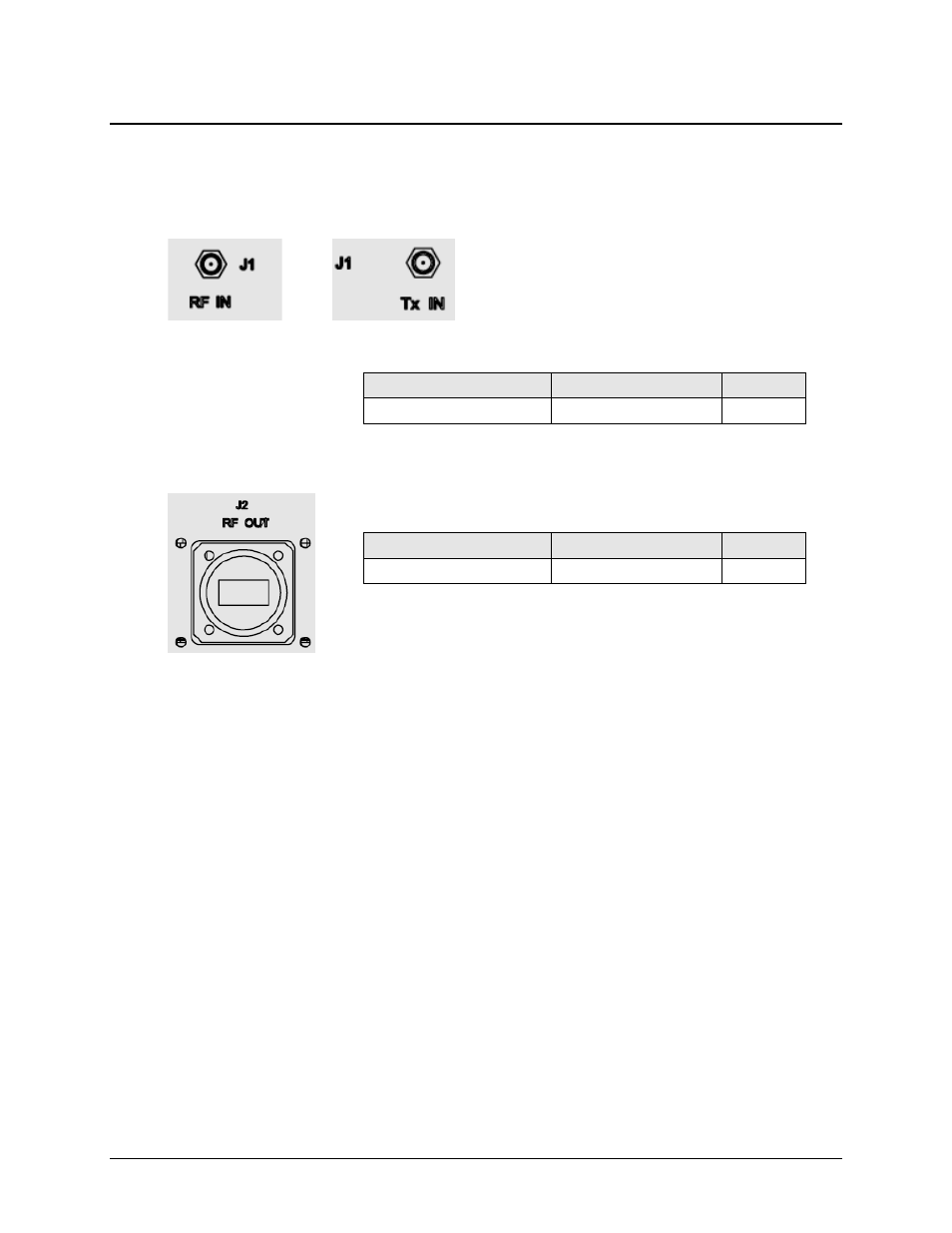 2 rf connections, 1 j1 rf in / tx in connectors, 2 j2 rf out connector | Comtech EF Data KPA User Manual | Page 35 / 128