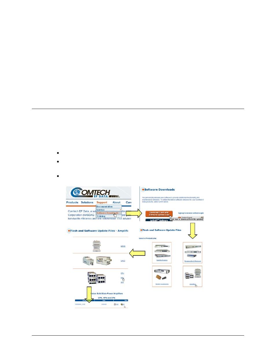 Chapter 4. flash upgrading, 1 flash upgrading via internet | Comtech EF Data KPA User Manual | Page 41 / 128