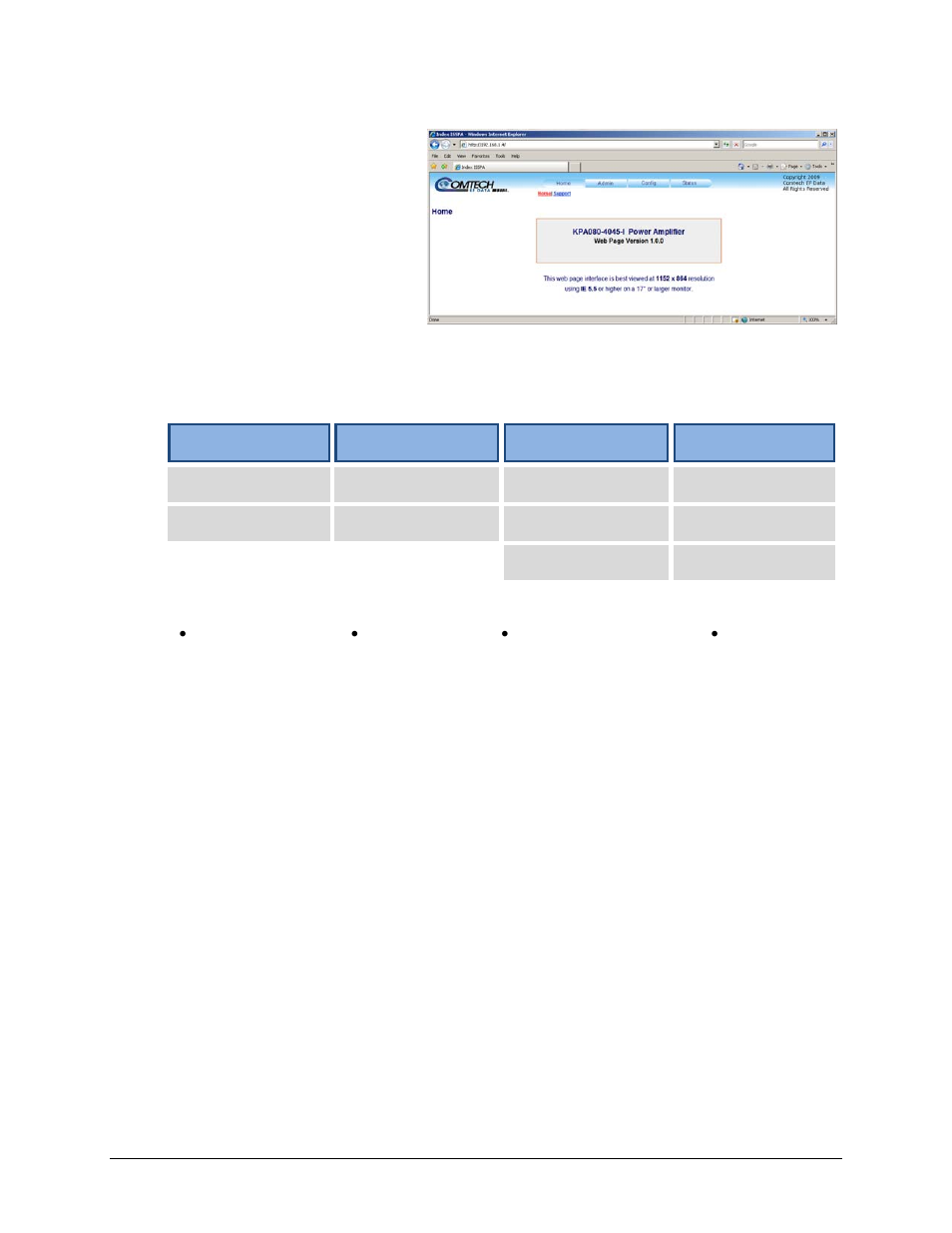 3 web server menu tree, 4 web server page descriptions | Comtech EF Data KPA User Manual | Page 67 / 128