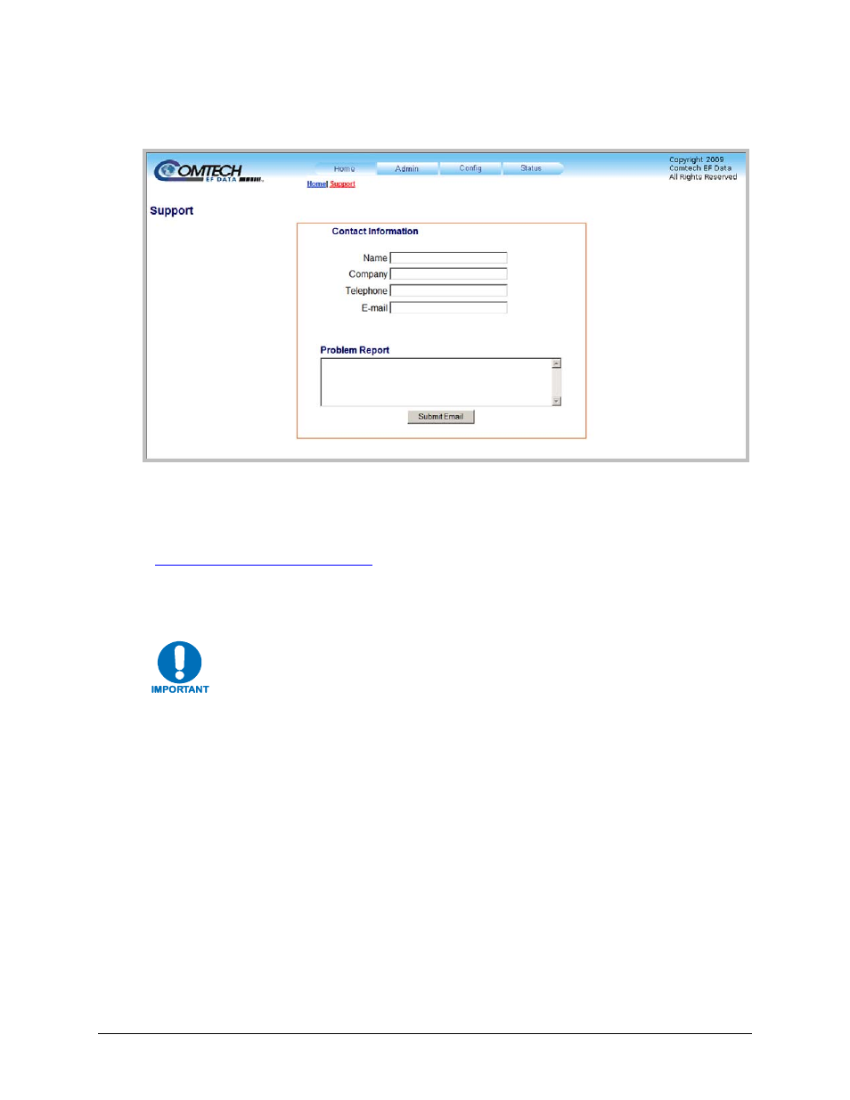 2 home | support page | Comtech EF Data KPA User Manual | Page 69 / 128