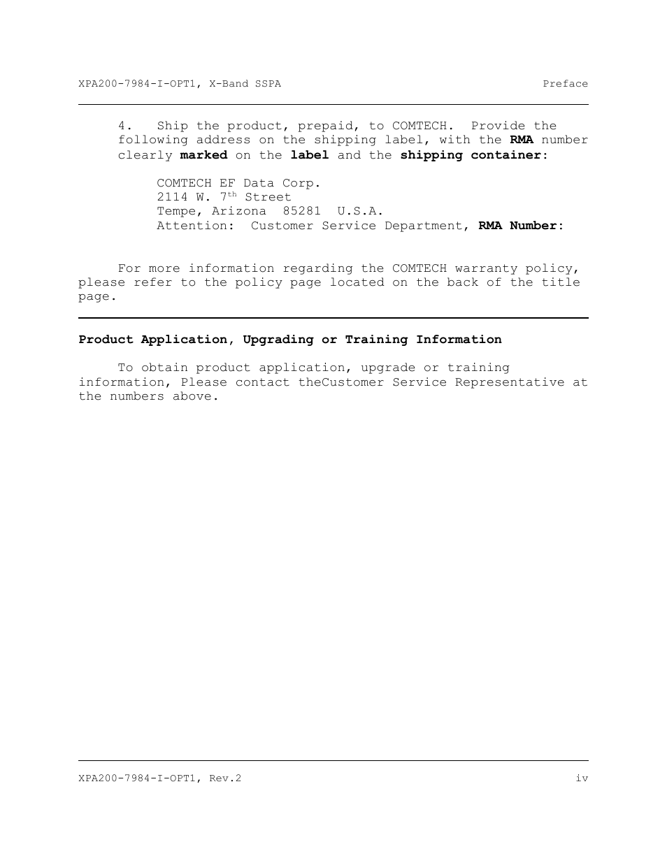 Comtech EF Data XPA-200 User Manual | Page 12 / 96