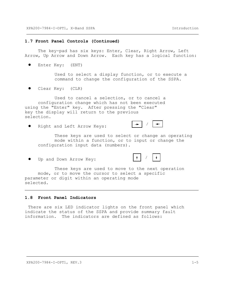 Front panel indicators | Comtech EF Data XPA-200 User Manual | Page 21 / 96