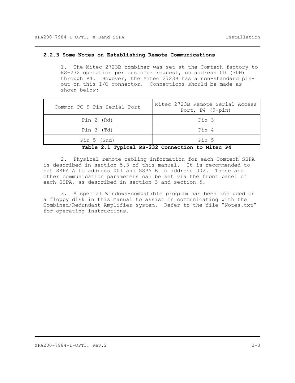 Comtech EF Data XPA-200 User Manual | Page 31 / 96