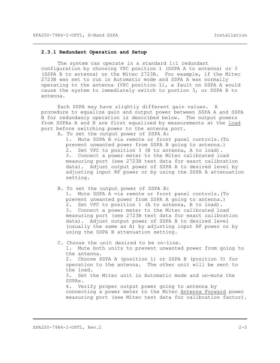 Comtech EF Data XPA-200 User Manual | Page 33 / 96