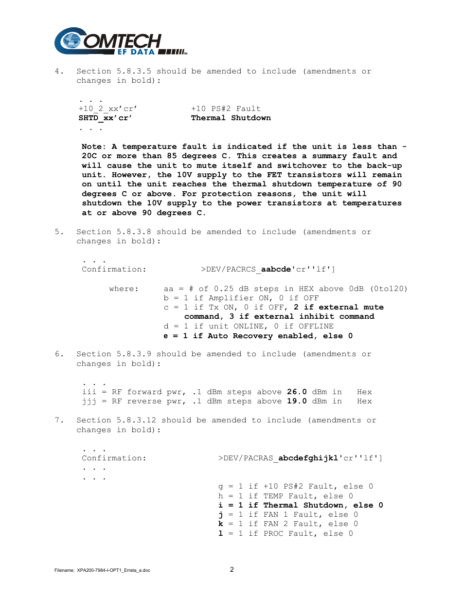 Comtech EF Data XPA-200 User Manual | Page 4 / 96