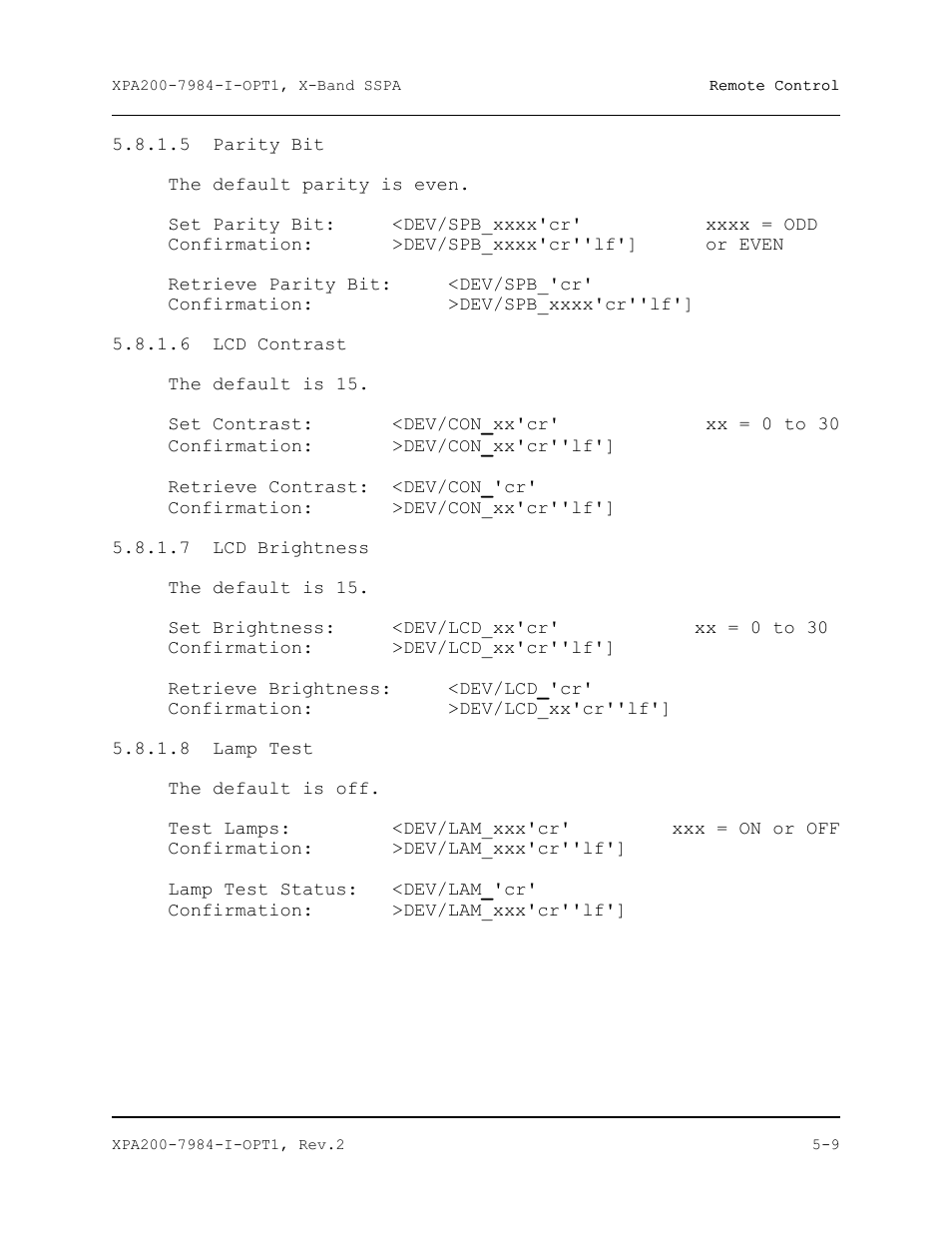 Comtech EF Data XPA-200 User Manual | Page 61 / 96
