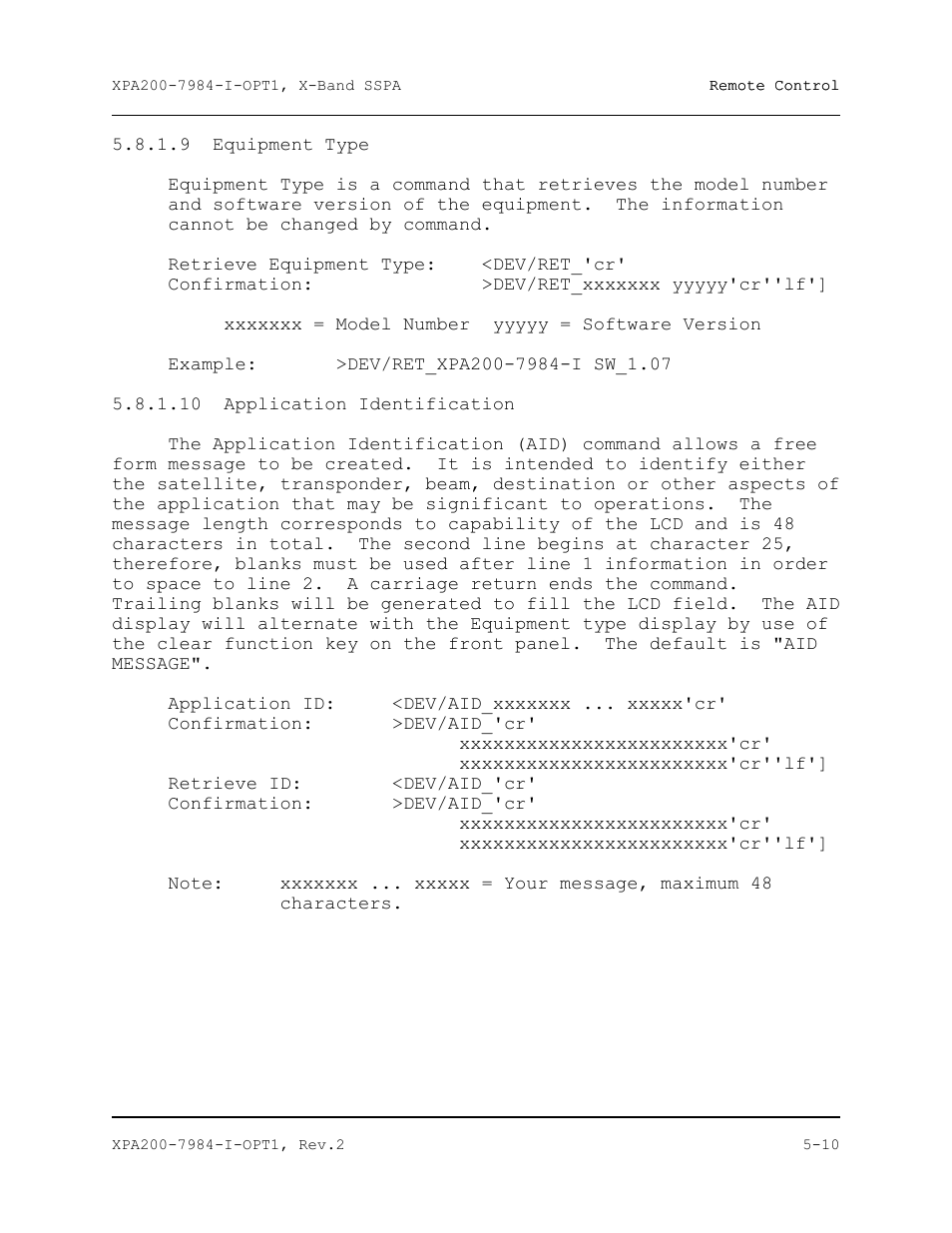 Comtech EF Data XPA-200 User Manual | Page 62 / 96