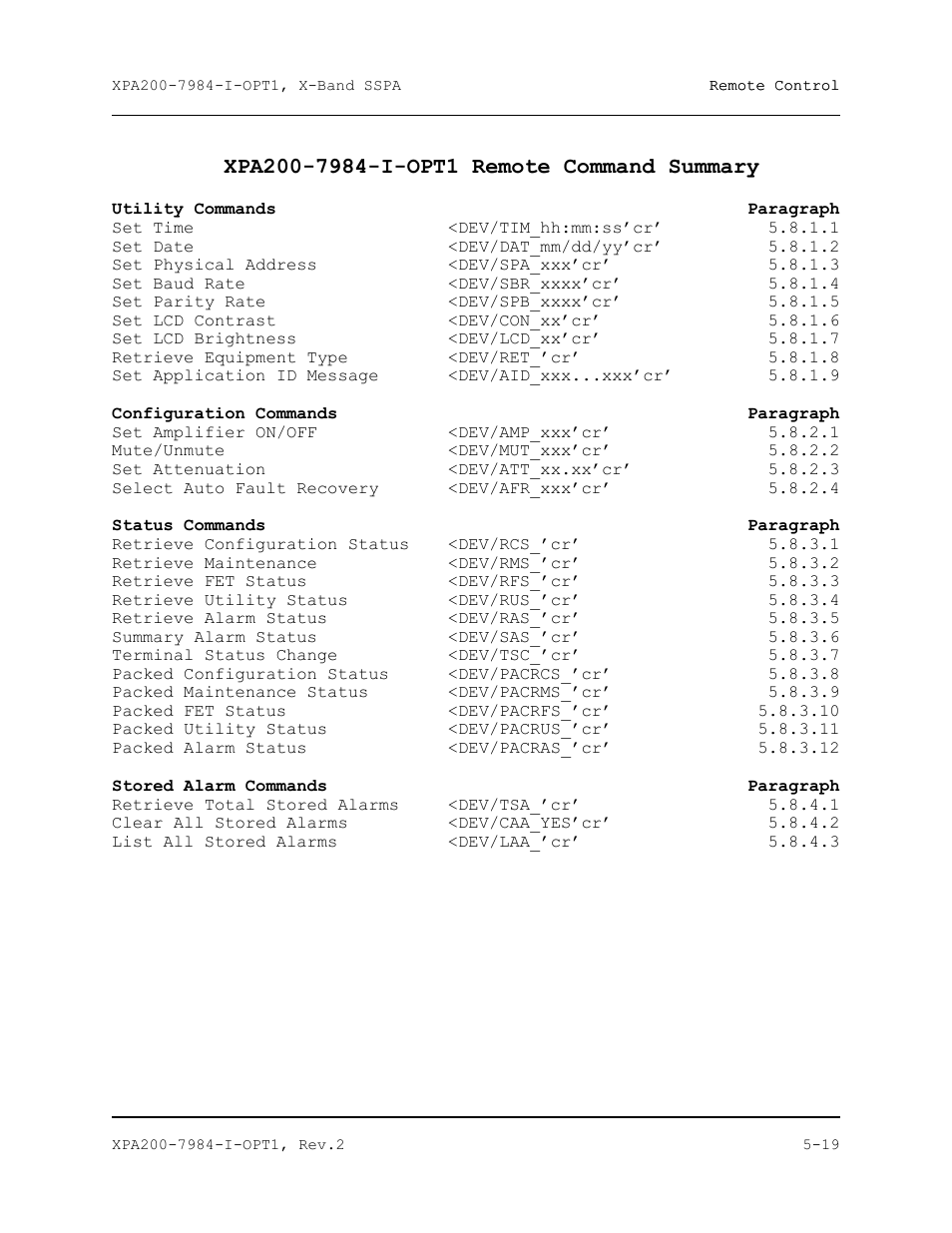 Comtech EF Data XPA-200 User Manual | Page 71 / 96