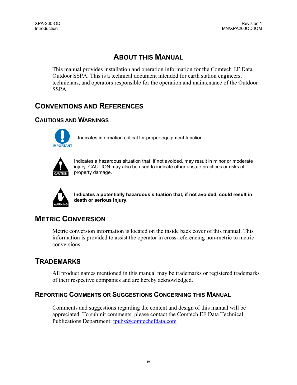 Comtech EF Data XPA-200-OD User Manual | Page 7 / 30