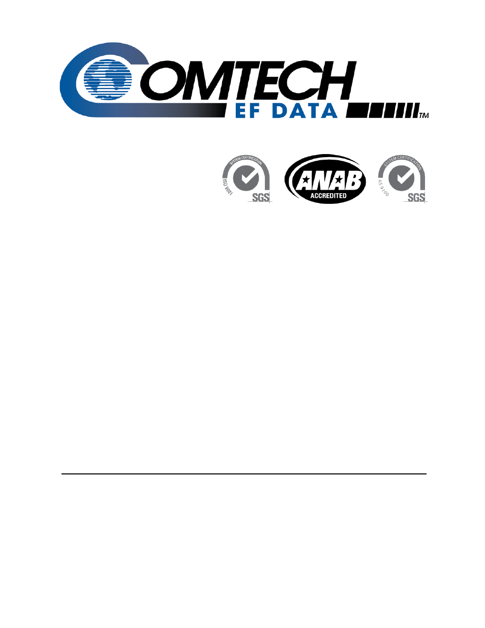 Comtech EF Data LNB User Manual | 26 pages