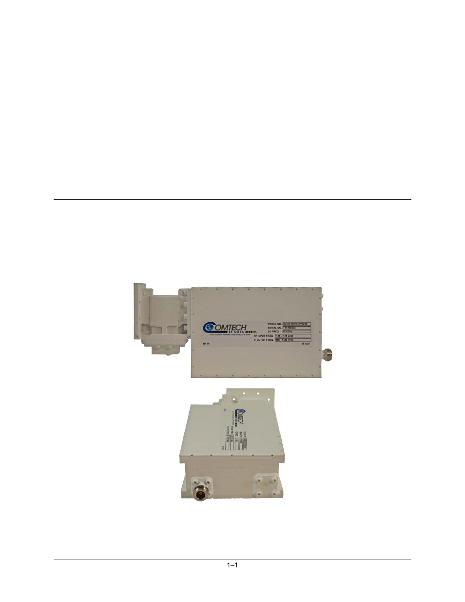Ch01_introduction, Chapter 1. introduction, 1 introduction | Comtech EF Data LNB User Manual | Page 13 / 26