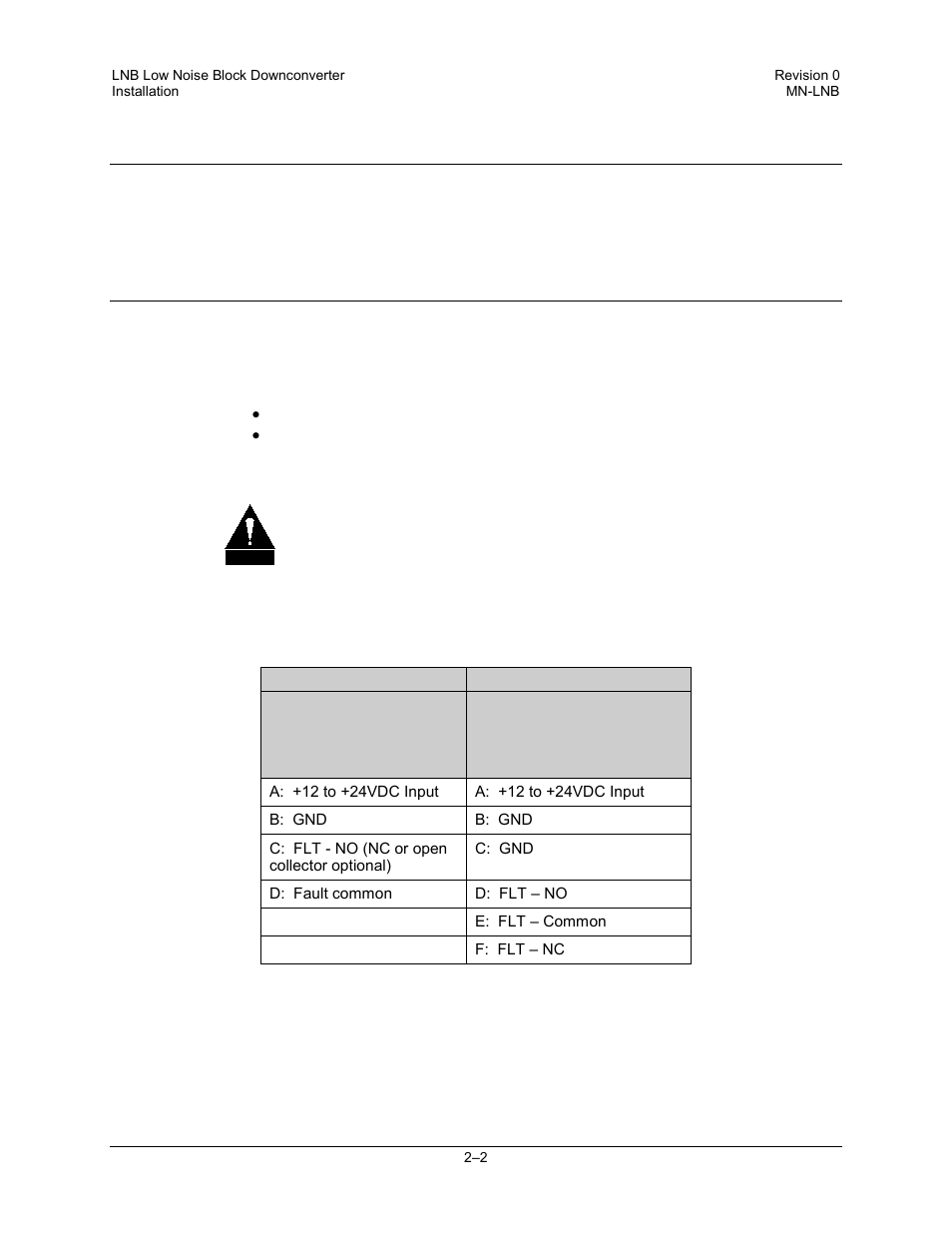 2 mounting, 3 lnb connector pinouts | Comtech EF Data LNB User Manual | Page 16 / 26