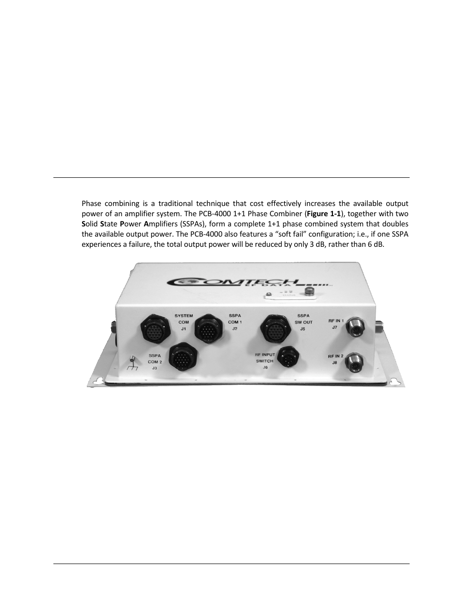 Chapter 1. introduction, 1 overview | Comtech EF Data PCB-4000 User Manual | Page 15 / 88