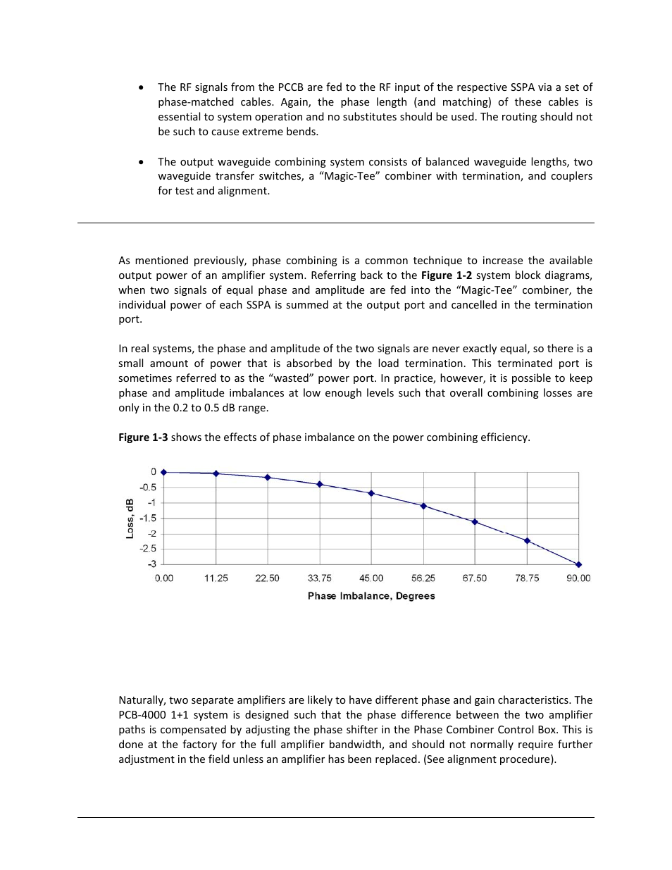 3 theory of operation, 1 phase and gain equalization | Comtech EF Data PCB-4000 User Manual | Page 18 / 88