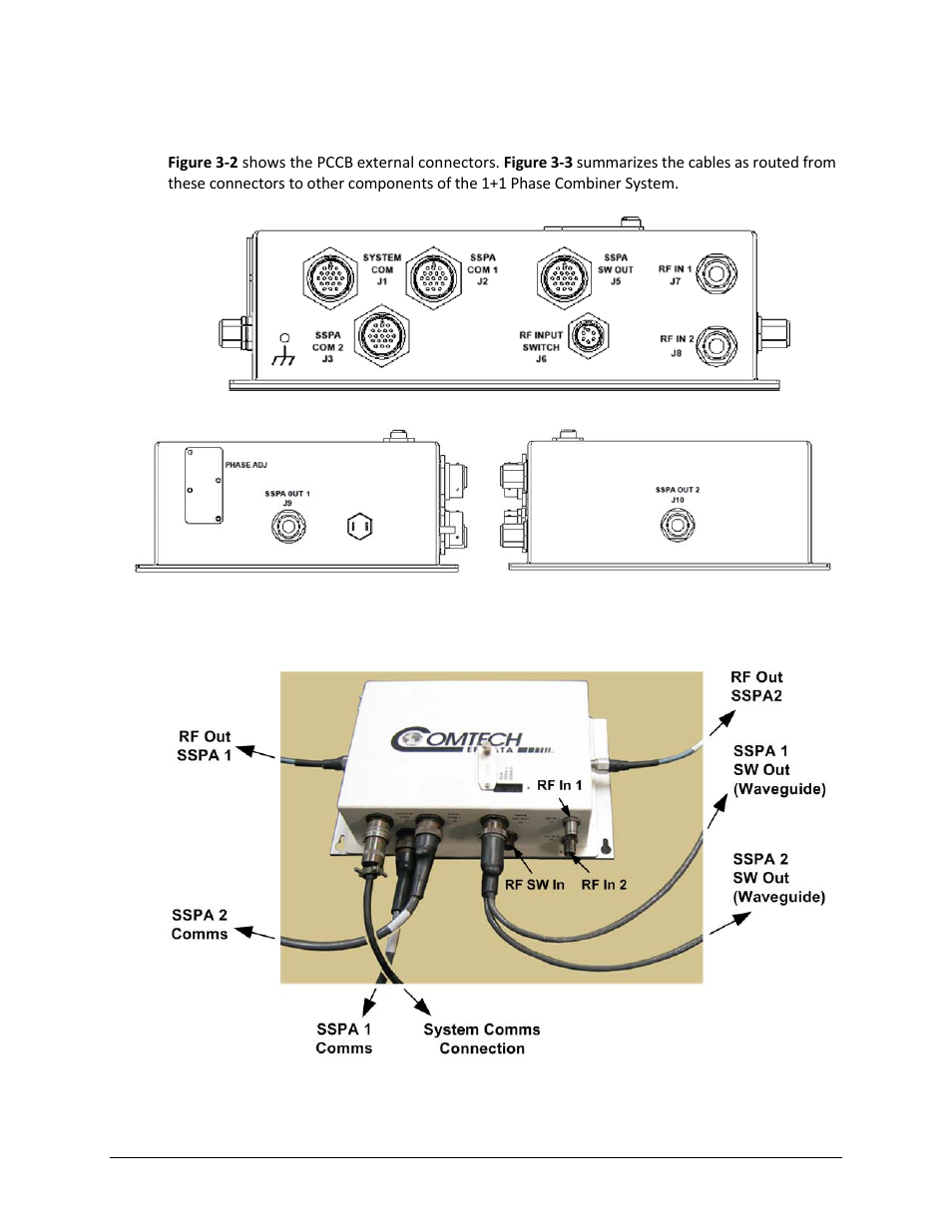 2 pccb cabling connections | Comtech EF Data PCB-4000 User Manual | Page 31 / 88