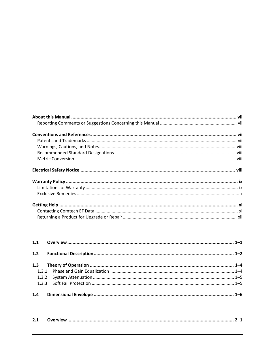 Comtech EF Data PCB-4000 User Manual | Page 5 / 88