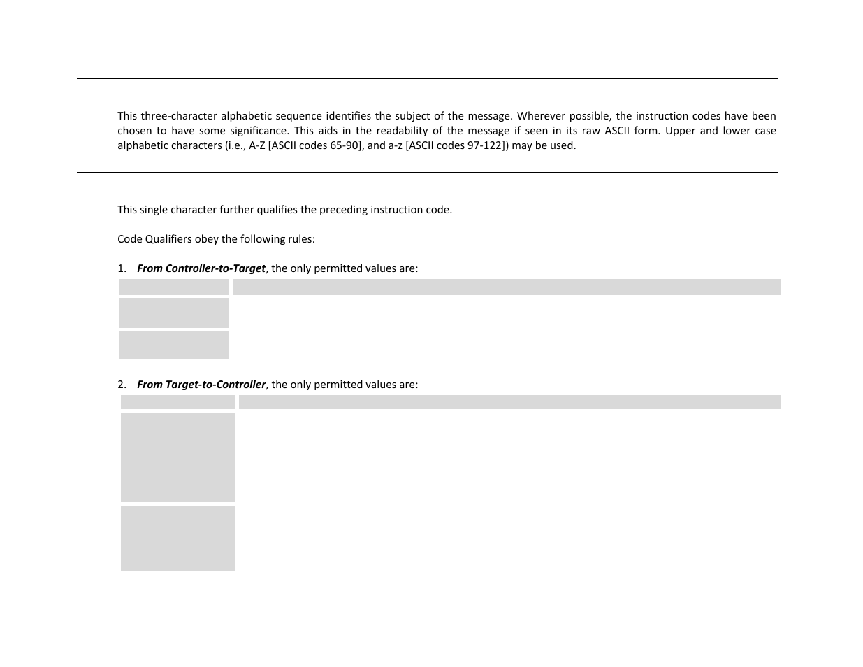 5 instruction code, 6 instruction code qualifier | Comtech EF Data PCB-4000 User Manual | Page 53 / 88