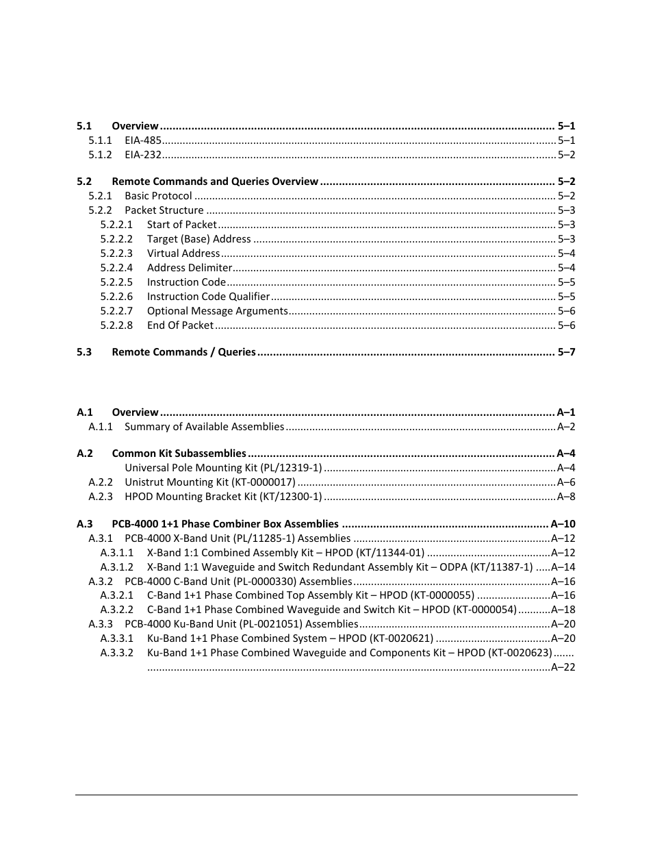 Comtech EF Data PCB-4000 User Manual | Page 7 / 88