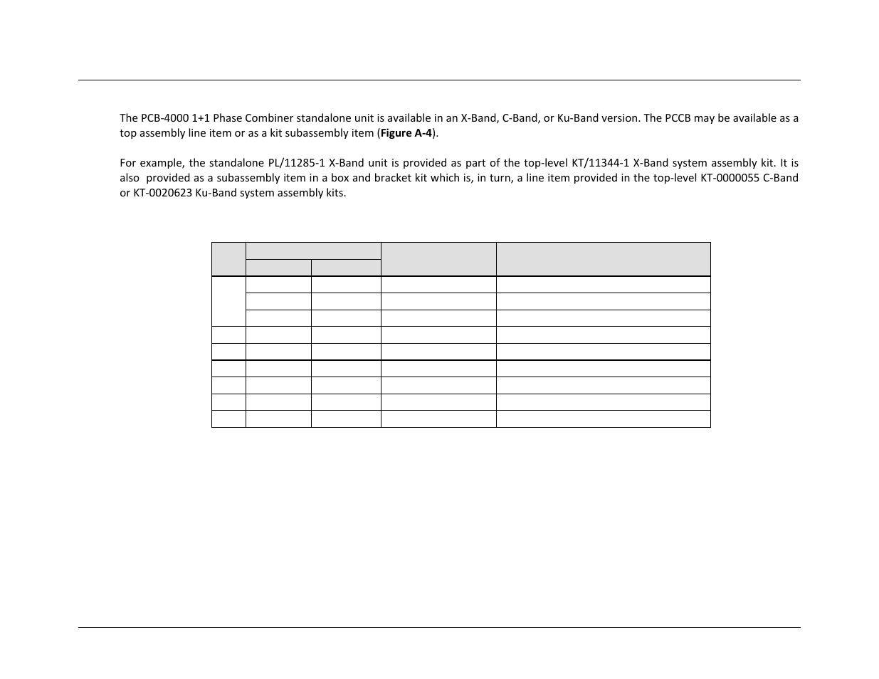 A.3 pcb-4000 1+1 phase combiner box assemblies | Comtech EF Data PCB-4000 User Manual | Page 72 / 88