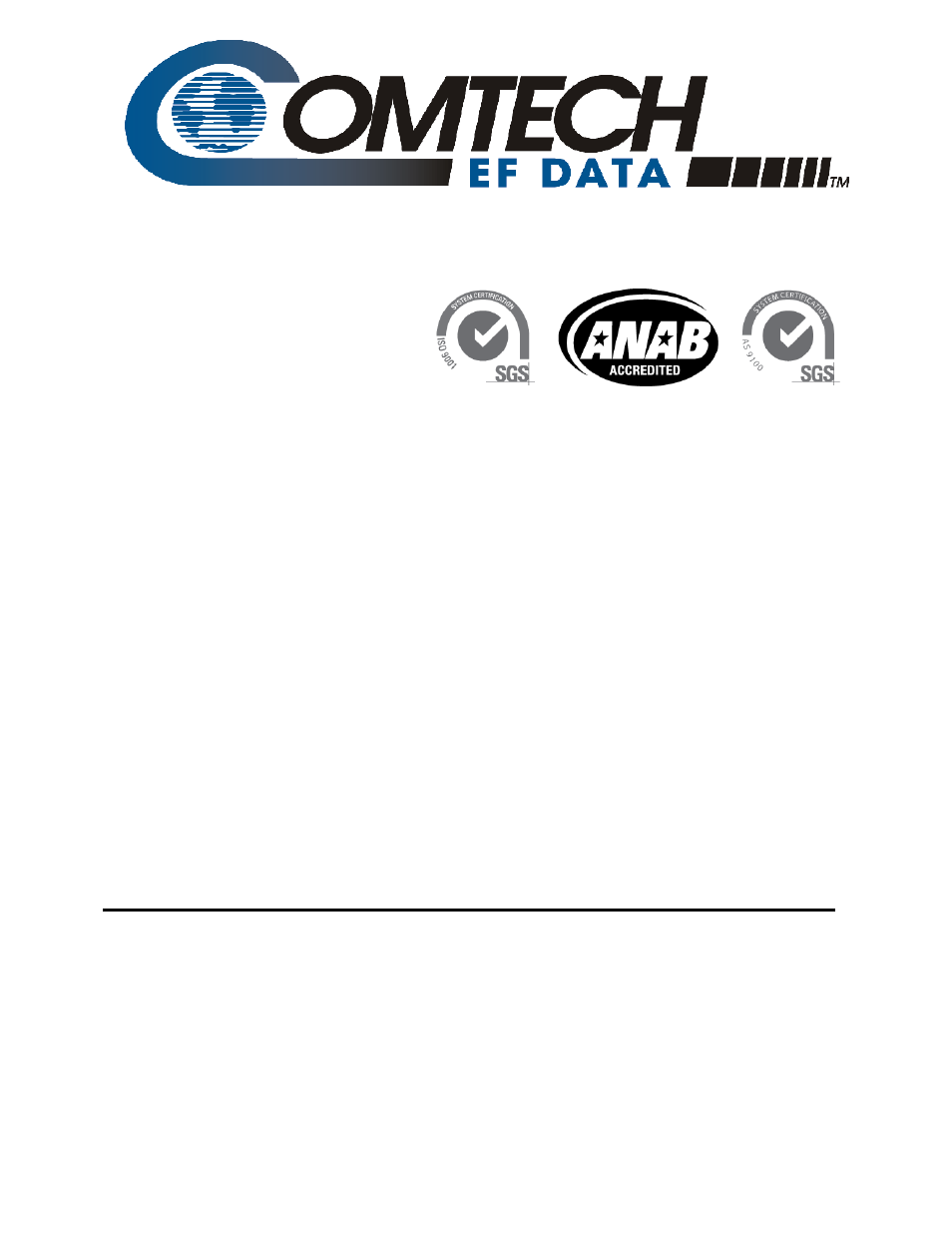 Trp500, Troposcatter c-band outdoor amplifier, Installation and operation manual | Comtech EF Data TRP500 User Manual | Page 3 / 100