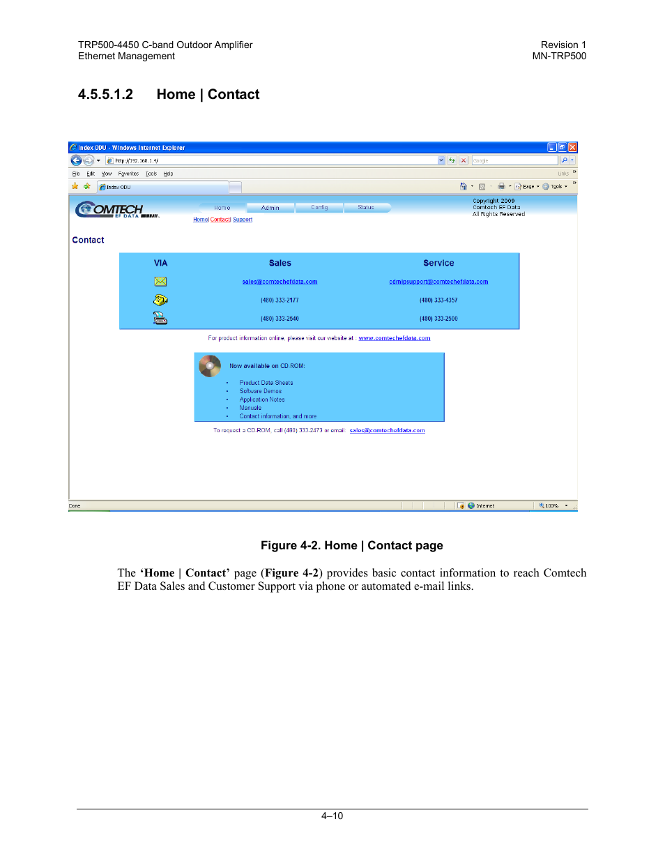 Comtech EF Data TRP500 User Manual | Page 46 / 100