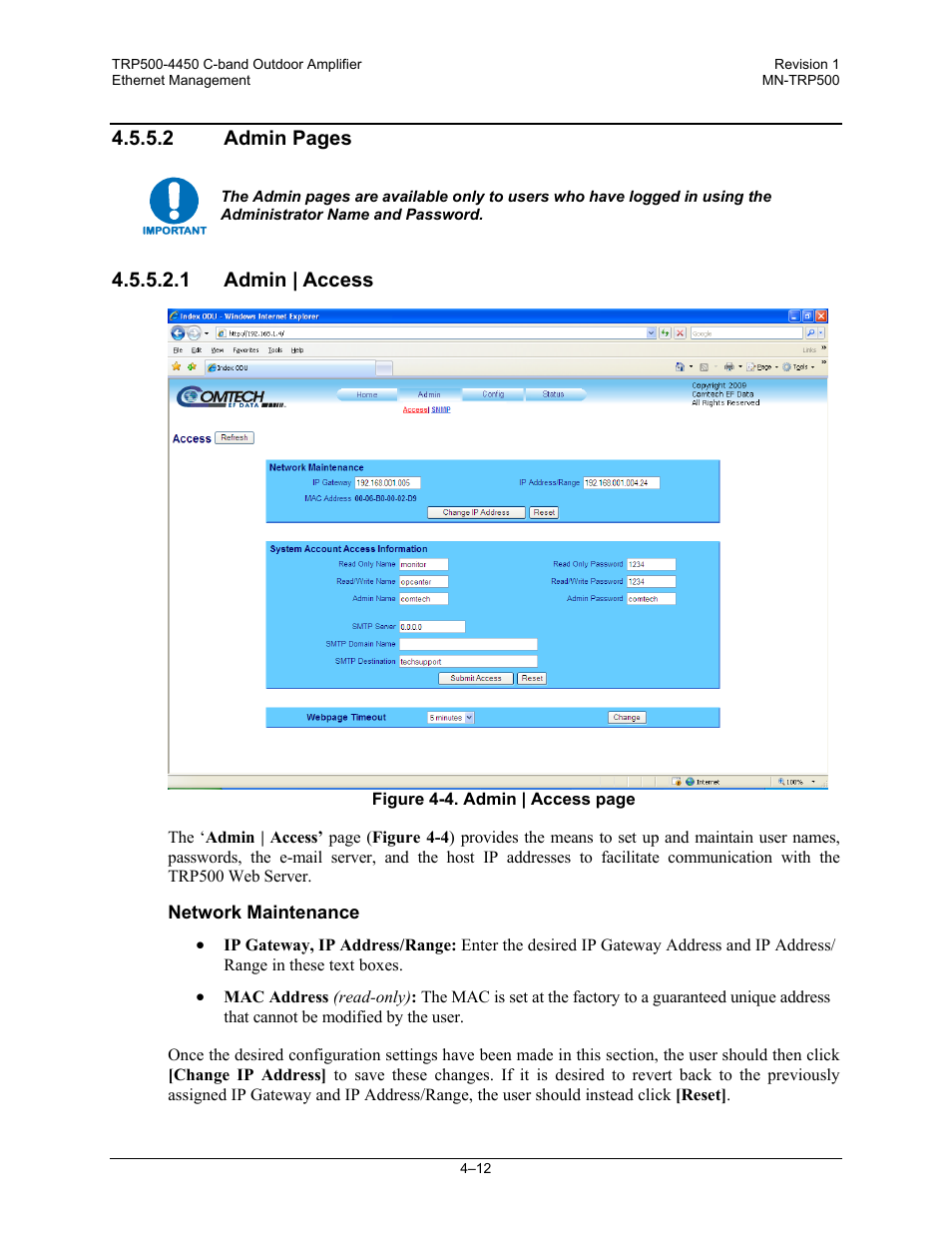 Comtech EF Data TRP500 User Manual | Page 48 / 100