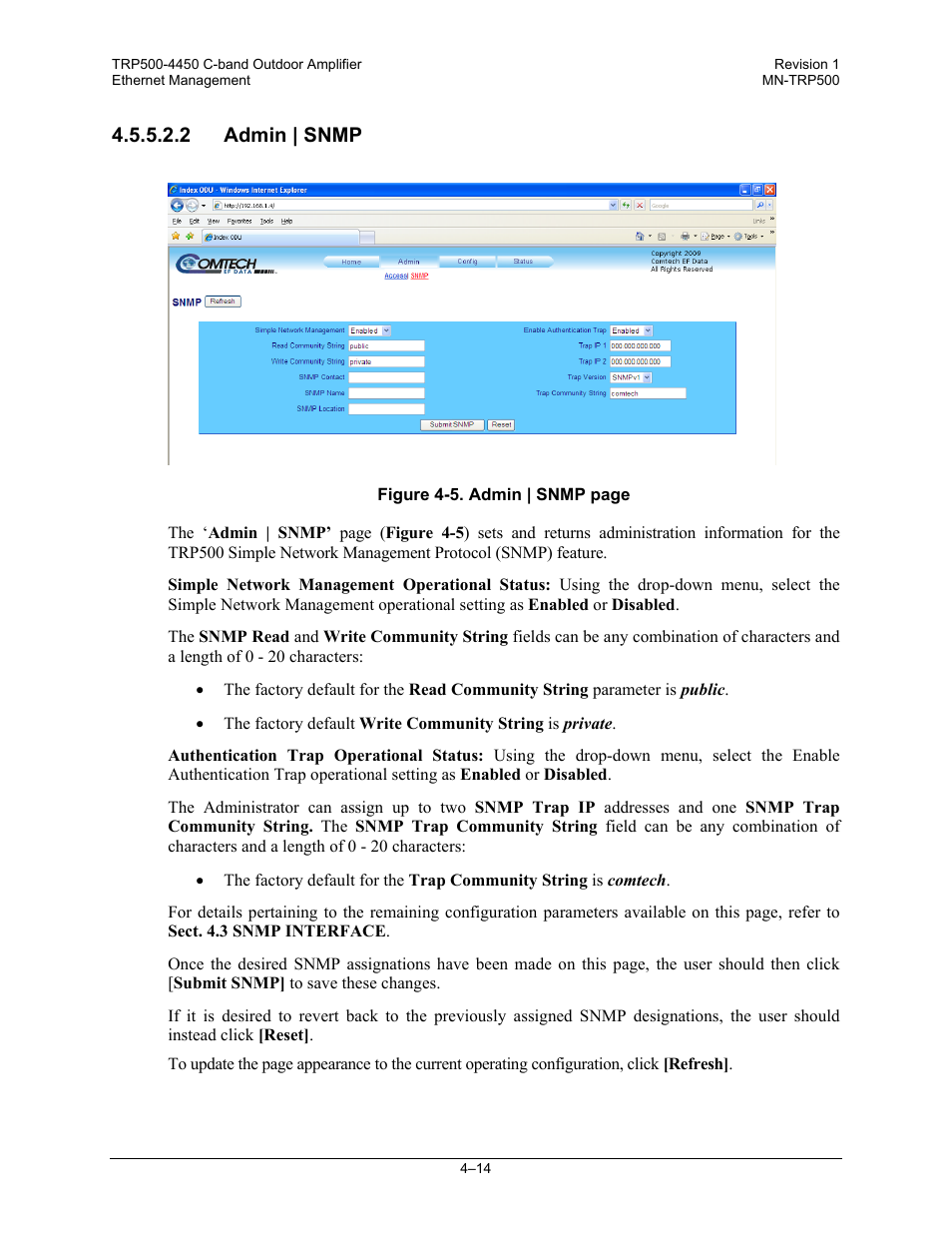 Comtech EF Data TRP500 User Manual | Page 50 / 100