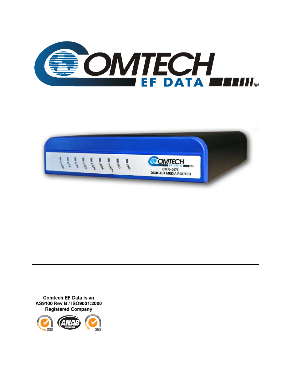 Comtech EF Data CMR-5975 Manual User Manual | 122 pages