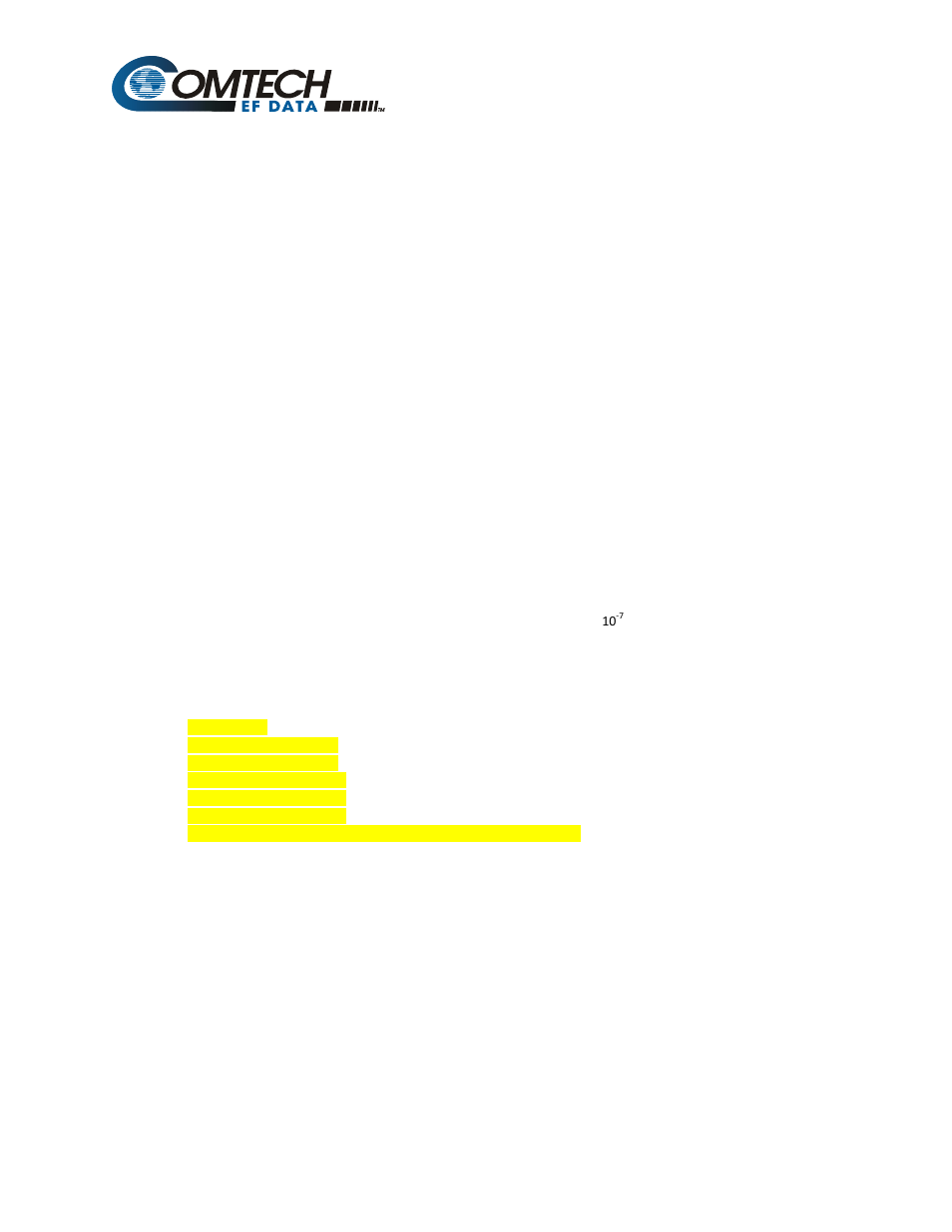 Errata a for appendix f, Errata a, Comtech ef data documentation update | Change specifics | Comtech EF Data CMR-5975 Manual User Manual | Page 3 / 122