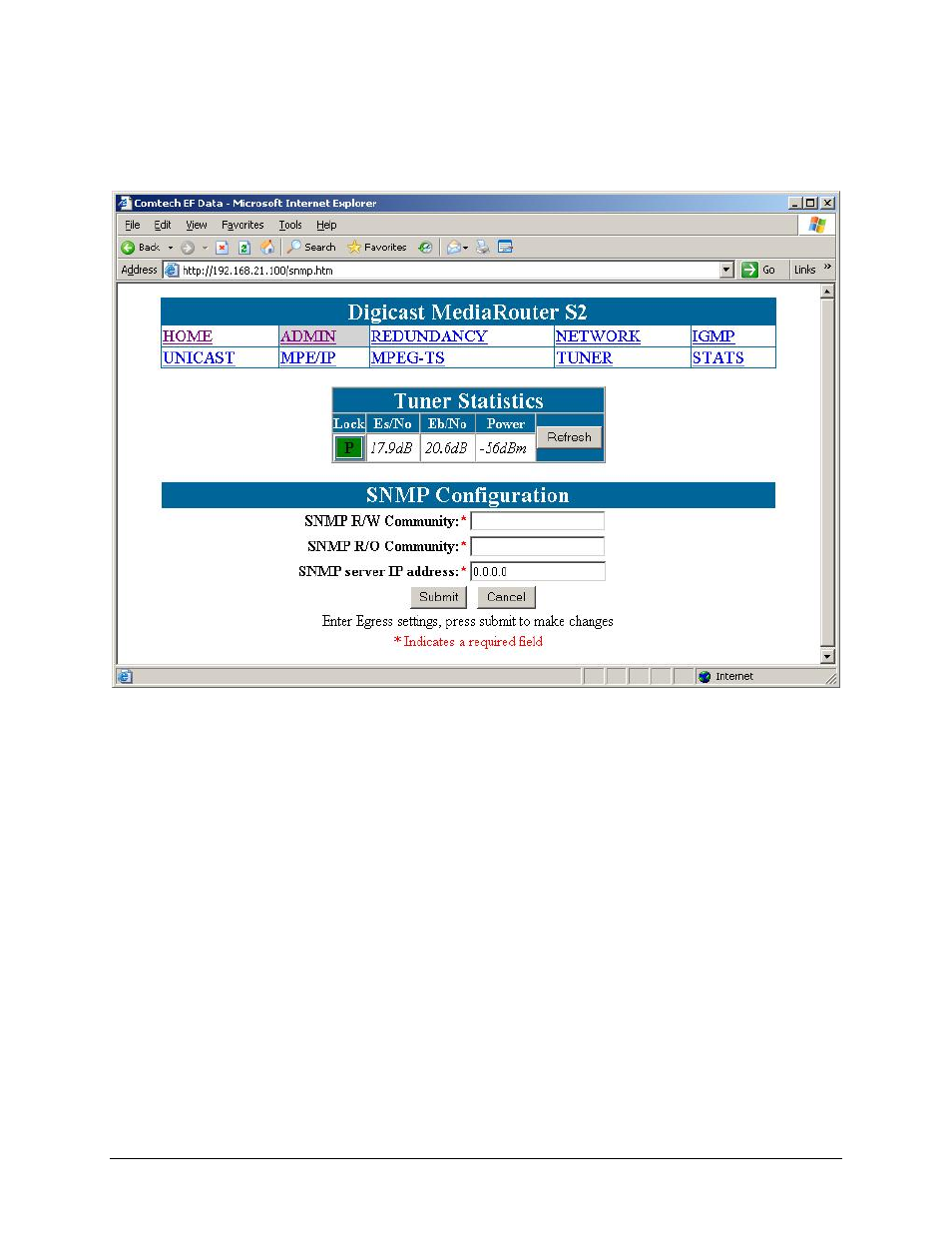 2 snmp configuration | Comtech EF Data CMR-5975 Manual User Manual | Page 34 / 122