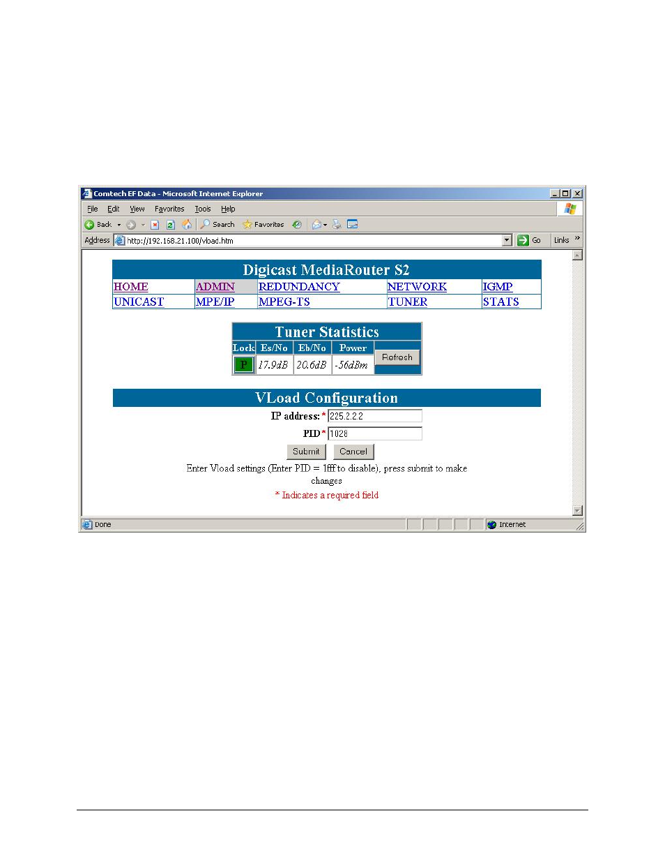 3 vload configuration | Comtech EF Data CMR-5975 Manual User Manual | Page 35 / 122