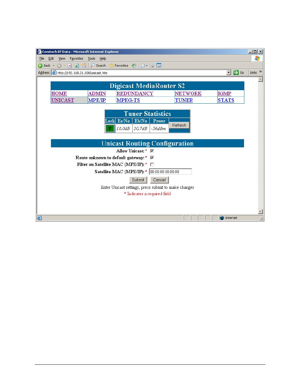 9 unicast routing configuration | Comtech EF Data CMR-5975 Manual User Manual | Page 42 / 122