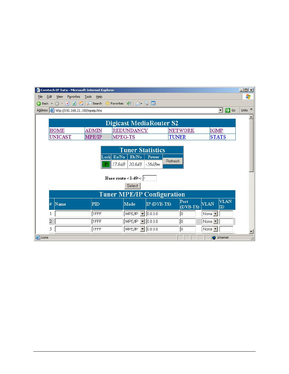 10 mpe/ip configuration | Comtech EF Data CMR-5975 Manual User Manual | Page 43 / 122