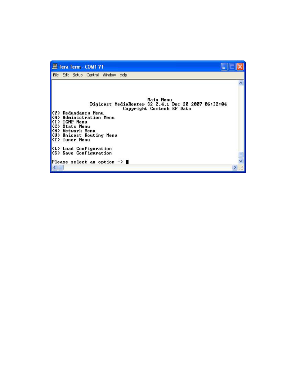 2 main menu | Comtech EF Data CMR-5975 Manual User Manual | Page 55 / 122