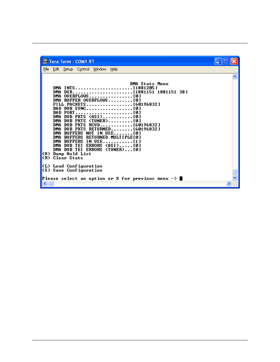 1 dma stats menu | Comtech EF Data CMR-5975 Manual User Manual | Page 65 / 122