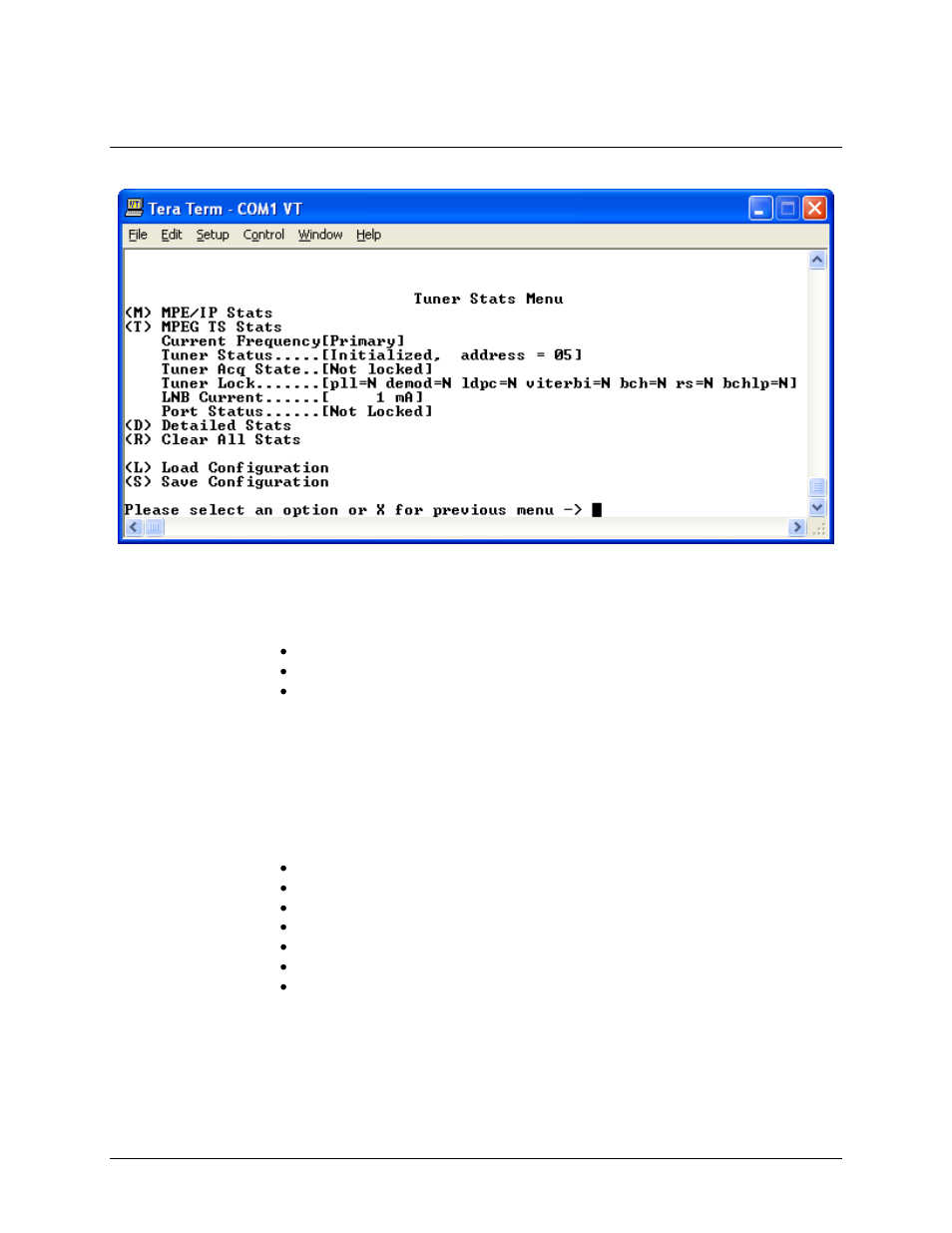 3 tuner stats menu | Comtech EF Data CMR-5975 Manual User Manual | Page 67 / 122