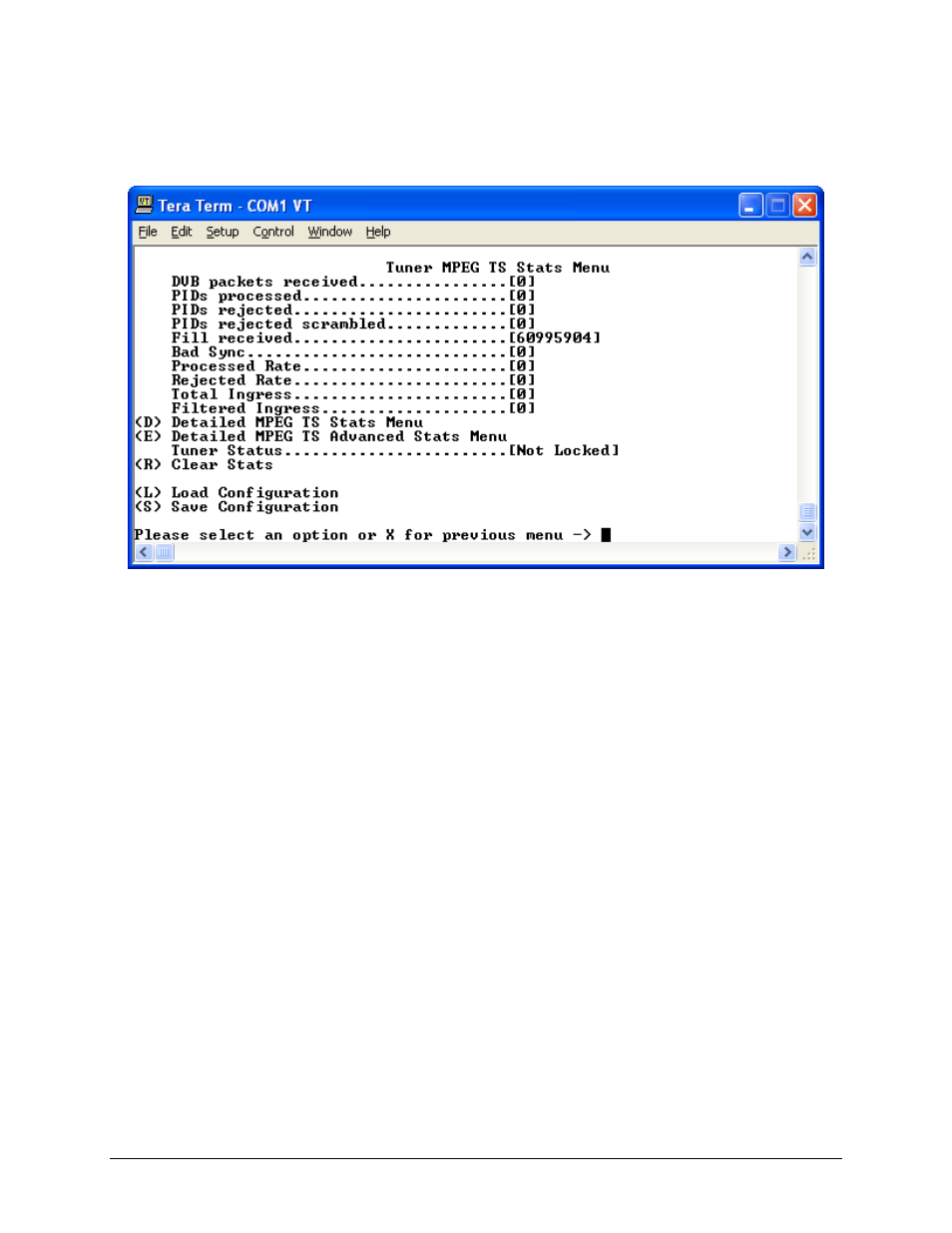 2 tuner mpeg ts stats menu | Comtech EF Data CMR-5975 Manual User Manual | Page 71 / 122