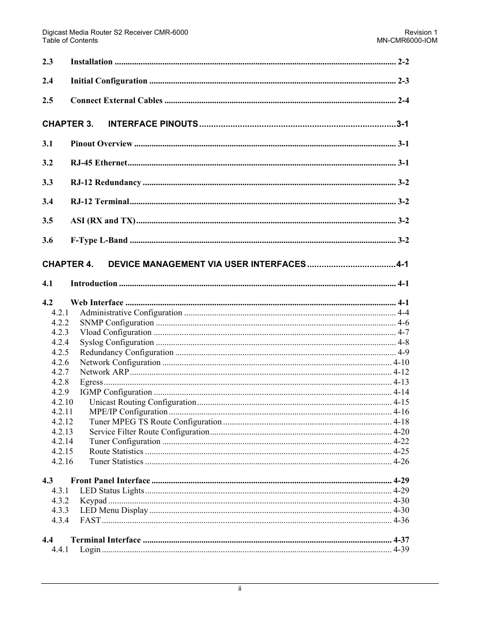 Comtech EF Data CMR-6000 Manual User Manual | Page 10 / 138