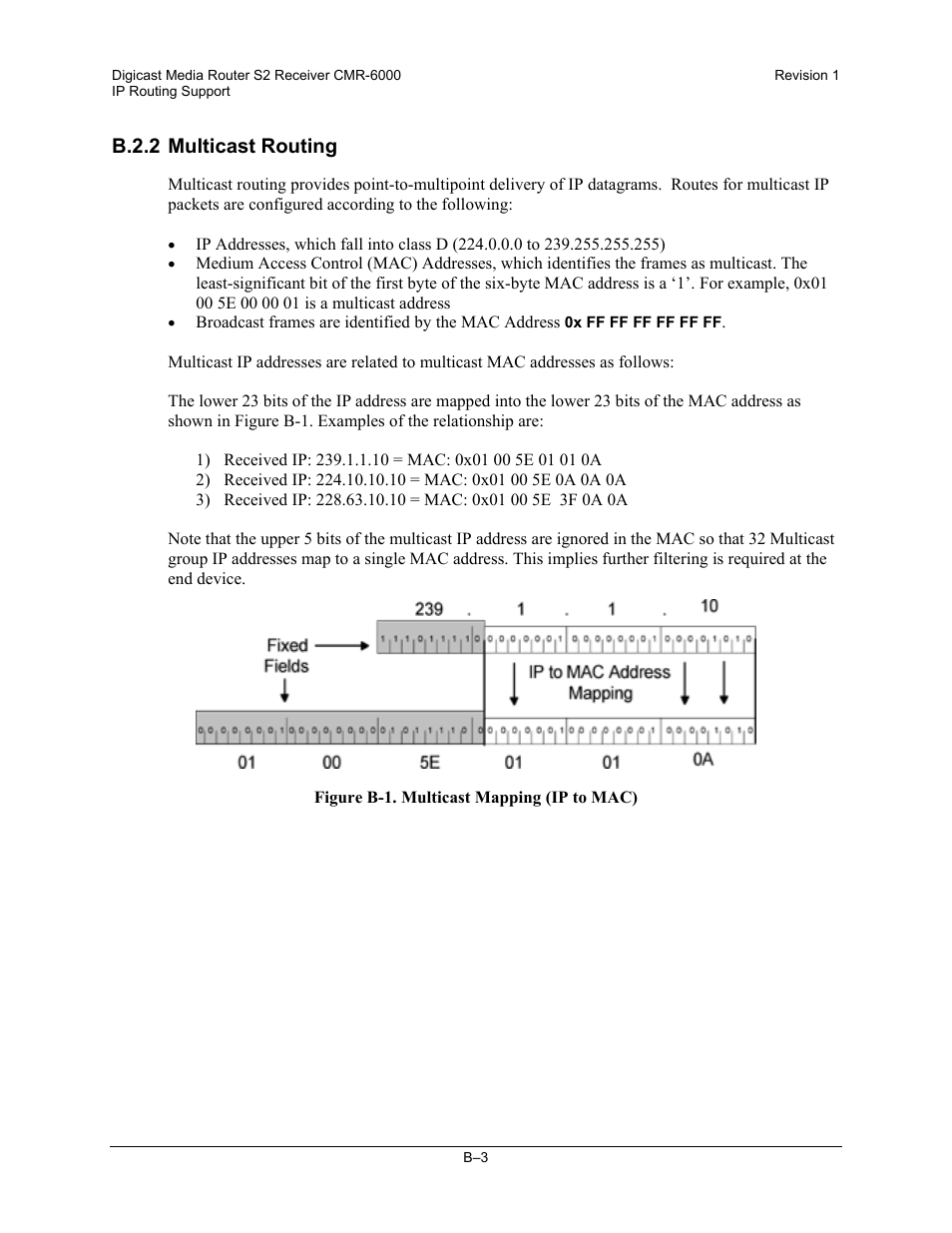 B.2.2 5bmulticast routing, B.2.2 multicast routing | Comtech EF Data CMR-6000 Manual User Manual | Page 111 / 138