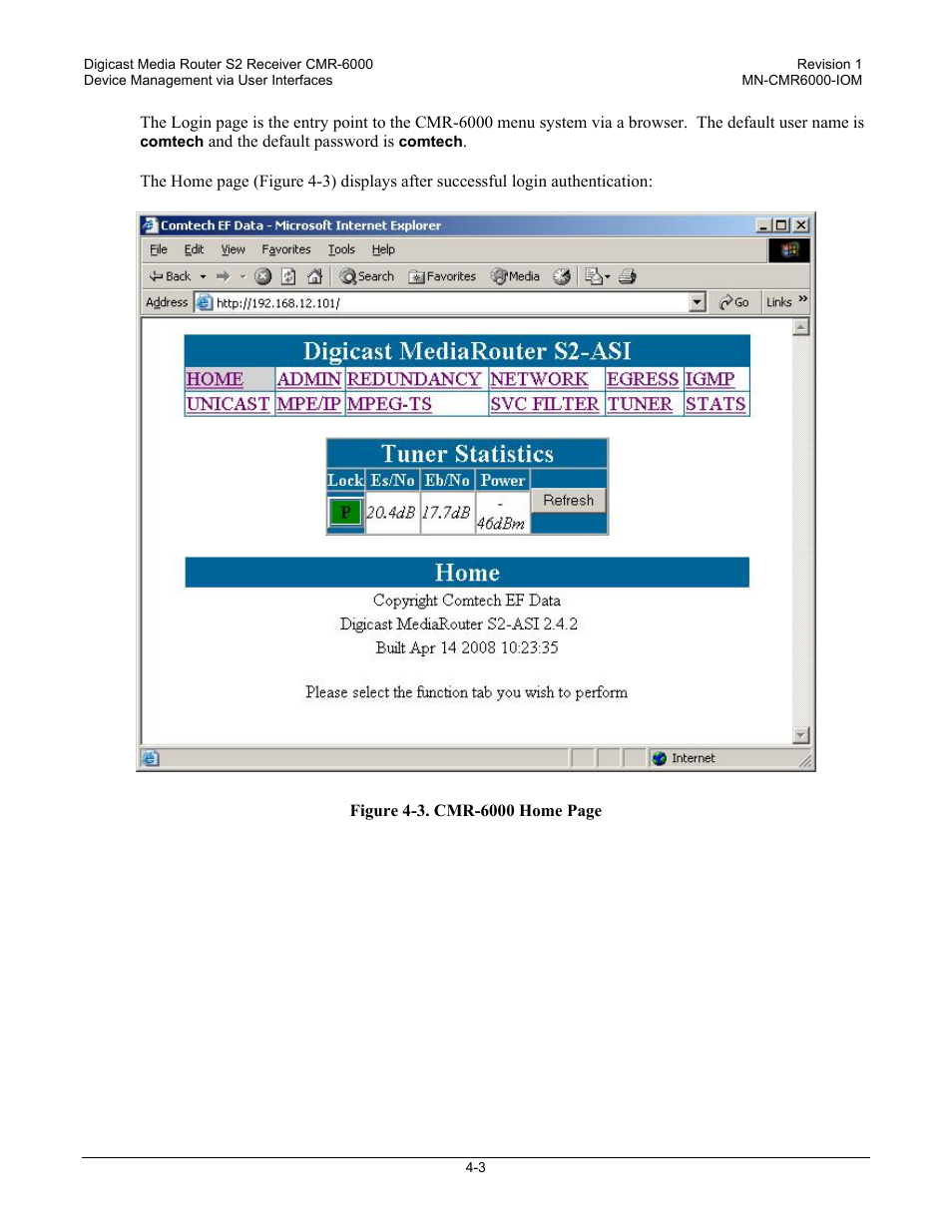 Comtech EF Data CMR-6000 Manual User Manual | Page 33 / 138